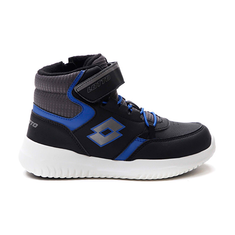 Black / Blue Lotto Fuga Amf Mid Cl Sl Kids\' Sneakers | Lotto-40973