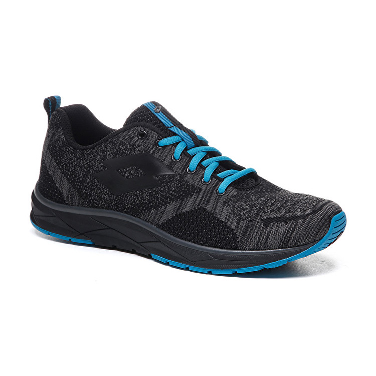 Black / Blue Lotto Speedride 200 V Men's Running Shoes | Lotto-99519