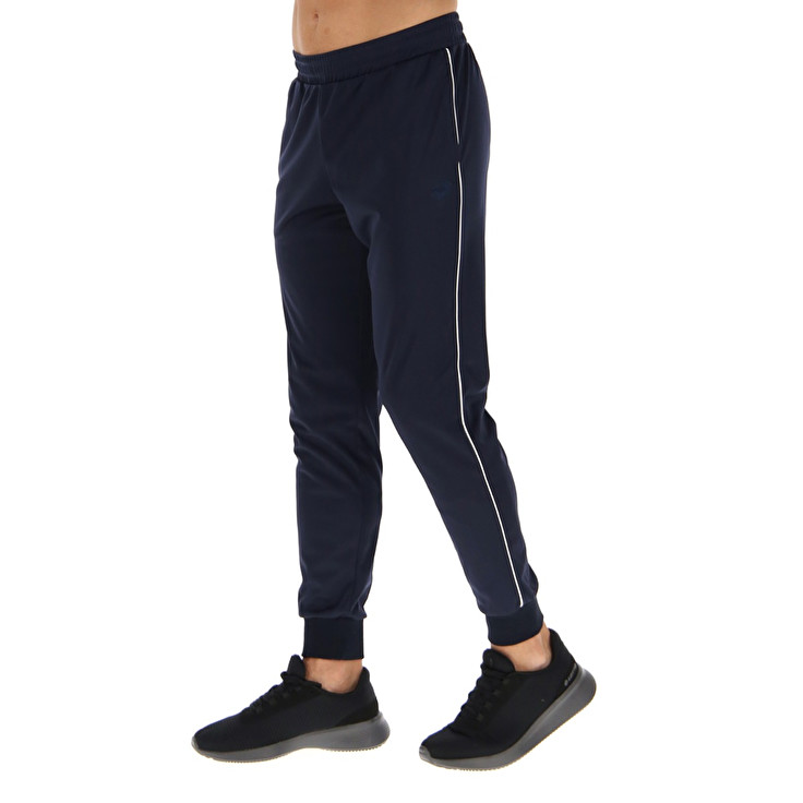 Black / Blue Lotto Suit Circle V Rib Pl Men's Tracksuits | Lotto-94811