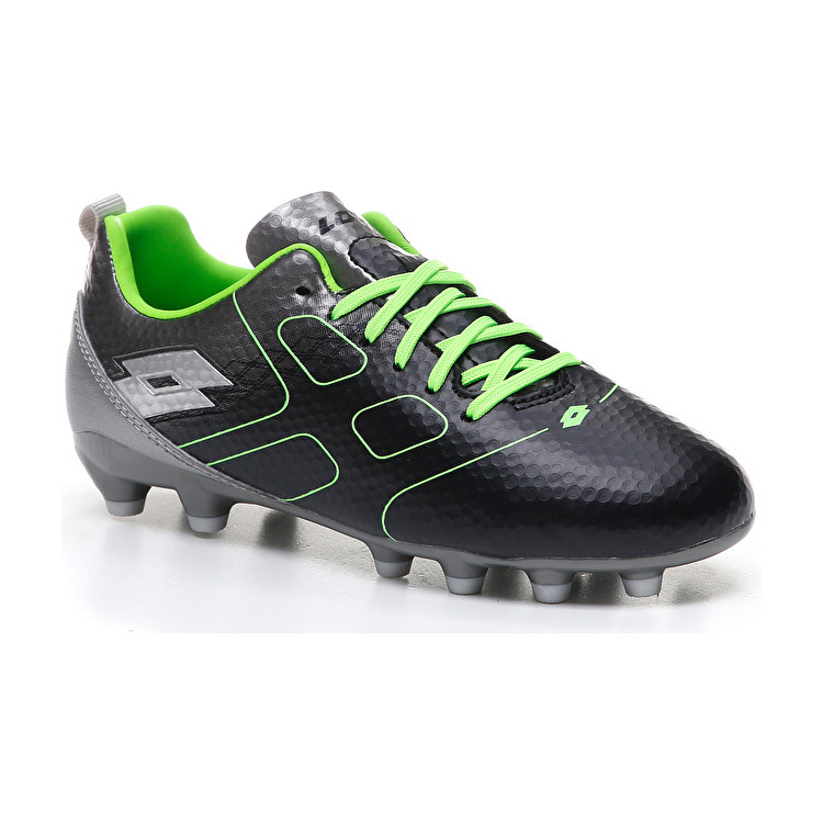 Black / Green Lotto Maestro 700 Fg Jr Kids' Soccer Shoes | Lotto-65799