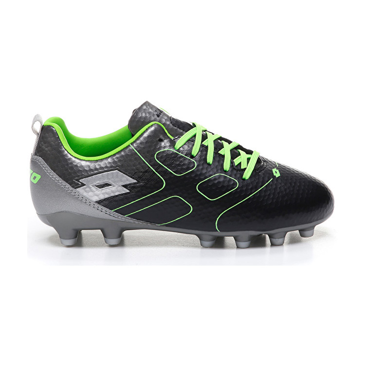 Black / Green Lotto Maestro 700 Fg Jr Kids\' Soccer Shoes | Lotto-65799