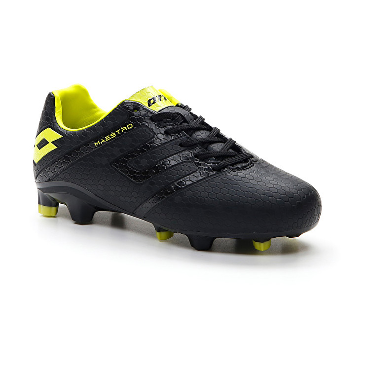 Black / Green Lotto Maestro 700 Iv Fg Jr Kids' Soccer Shoes | Lotto-17374