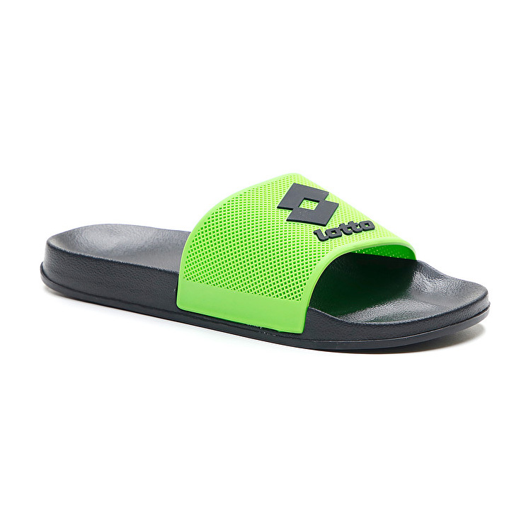 Black / Green Lotto Moku Slide Men's Slippers | Lotto-62635