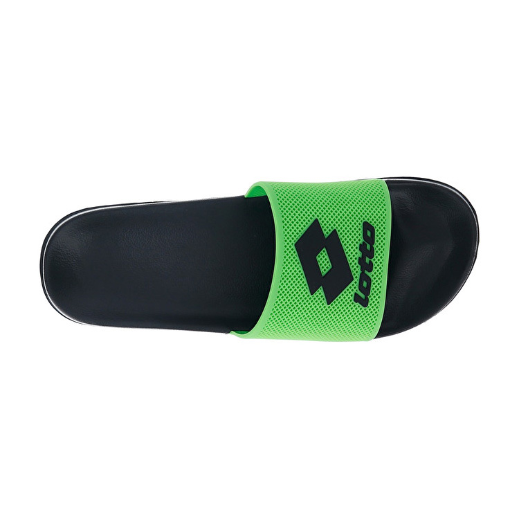 Black / Green Lotto Moku Slide Men's Slippers | Lotto-62635