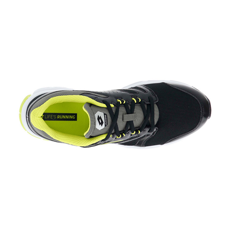 Black / Green Lotto Speedride 500 Vii Men's Running Shoes | Lotto-12463