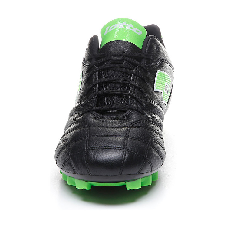 Black / Green Lotto Stadio 300 Ii Agm Men's Soccer Shoes | Lotto-89351