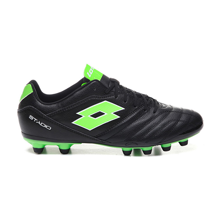 Black / Green Lotto Stadio 300 Ii Fg Men\'s Soccer Shoes | Lotto-21867
