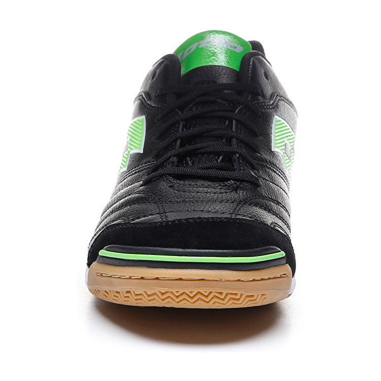 Black / Green Lotto Stadio 300 Ii Id Men's Indoor Shoes | Lotto-72468