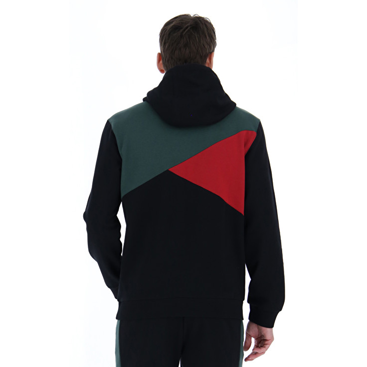 Black / Green / Red Lotto Athletica Lg Iii Sweat Hd Fl Men's Tracksuits | Lotto-16756