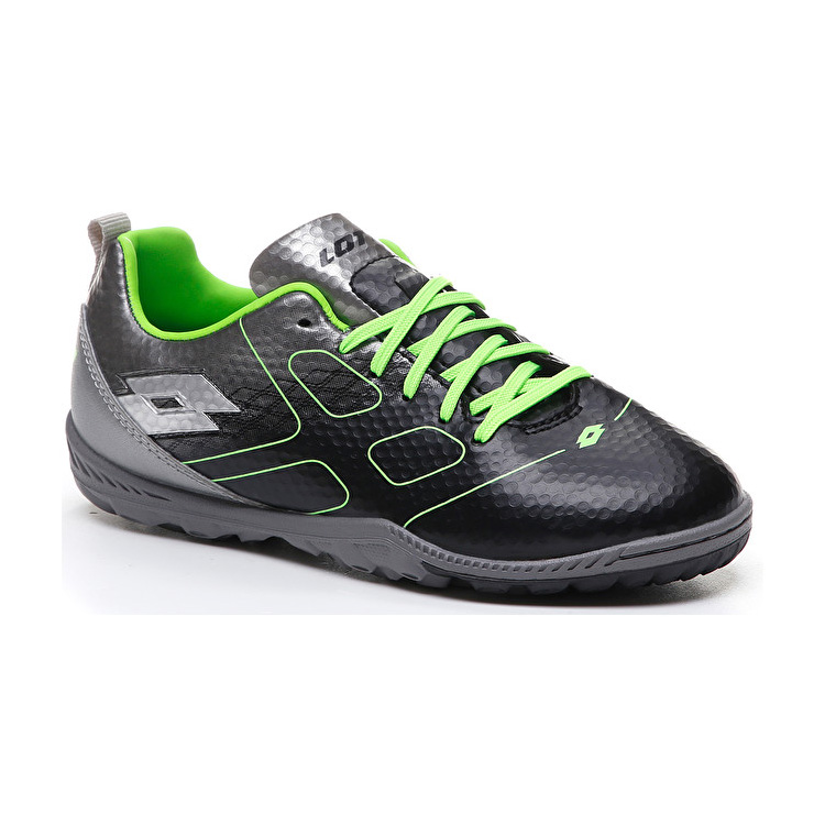 Black / Green / Silver Lotto Maestro 700 Tf Jr Kids' Soccer Shoes | Lotto-22356