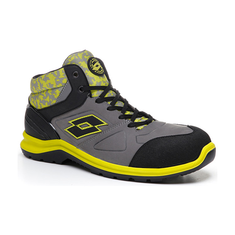 Black / Grey / Green Lotto Hit 200 Mid S3 Men's Safety Shoes | Lotto-40720