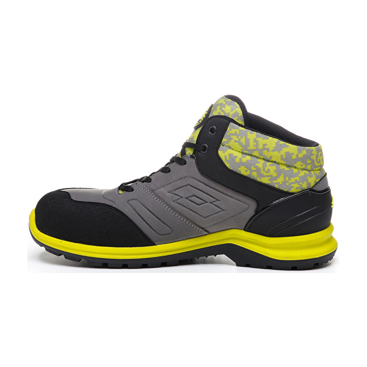 Black / Grey / Green Lotto Hit 200 Mid S3 Men's Safety Shoes | Lotto-40720