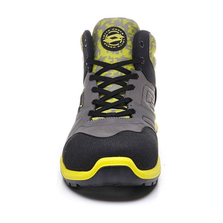 Black / Grey / Green Lotto Hit 200 Mid S3 Men's Safety Shoes | Lotto-40720