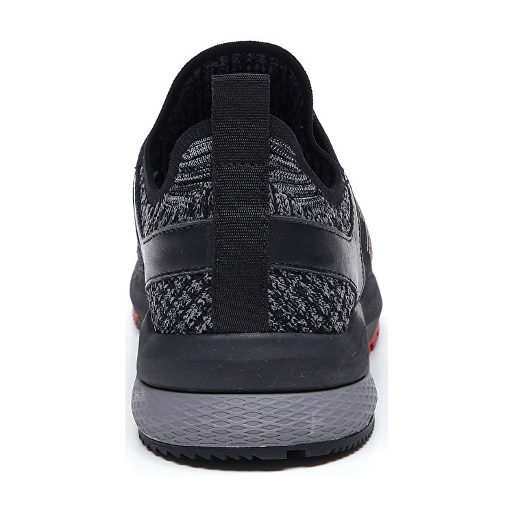 Black / Grey Lotto Marathon Knit Men's Sneakers | Lotto-41470