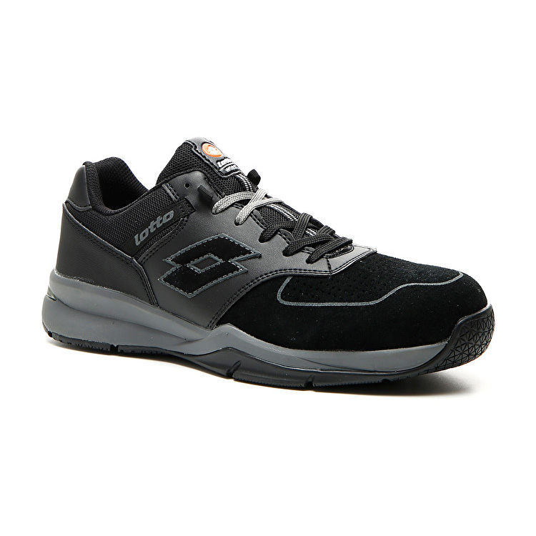 Black / Grey Lotto Street S1p Src Men's Safety Shoes | Lotto-25188