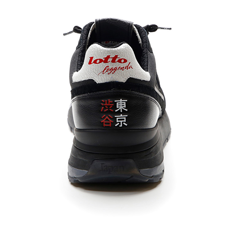 Black / Grey Lotto Tokyo Shibuya Camo Men's Sneakers | Lotto-16781