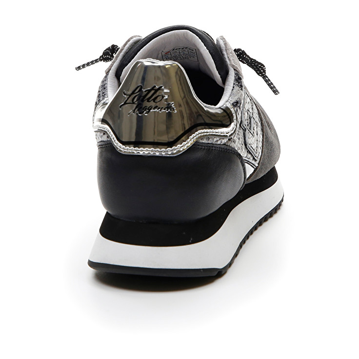 Black / Grey Lotto Wedge Python W Women's Sneakers | Lotto-93257