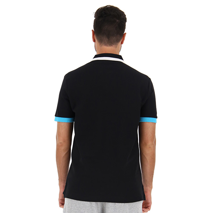 Black Lotto Alassio Ii Pq Men's Polo Shirts | Lotto-16907