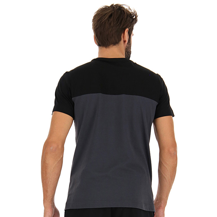 Black Lotto Athletica Classic Iv Js Men's T Shirts | Lotto-60429