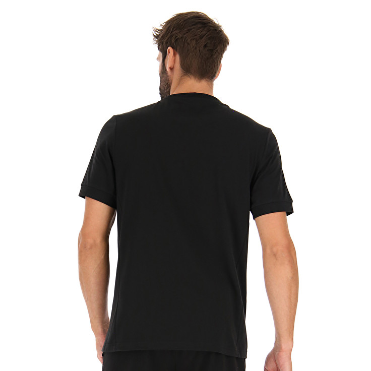 Black Lotto Athletica Classic Iv Prt Js Men's T Shirts | Lotto-57296