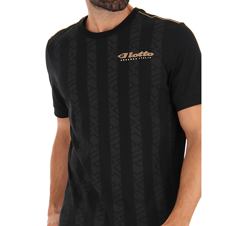 Black Lotto Athletica Classic Iv Prt Js Men's T Shirts | Lotto-57296