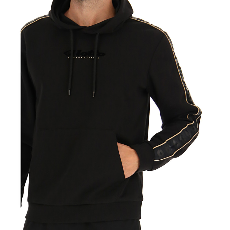 Black Lotto Athletica Classic Iv Sweat Hd Pl Men's Sweatshirt | Lotto-61383