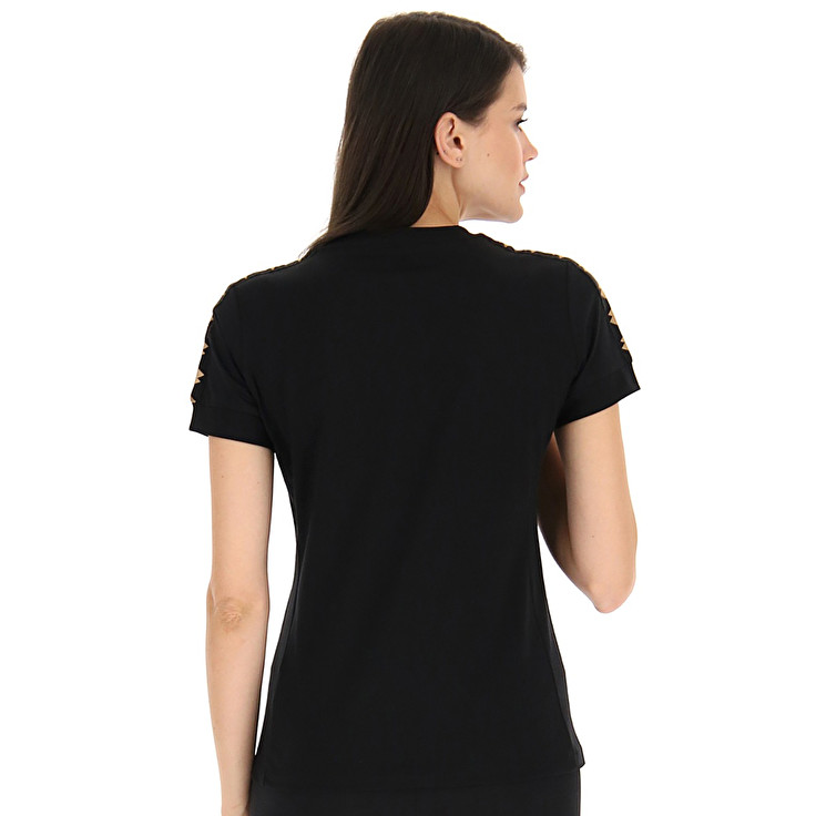 Black Lotto Athletica Classic W Iv Js Women's T Shirts | Lotto-57290