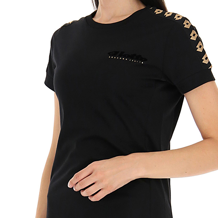 Black Lotto Athletica Classic W Iv Js Women's T Shirts | Lotto-57290