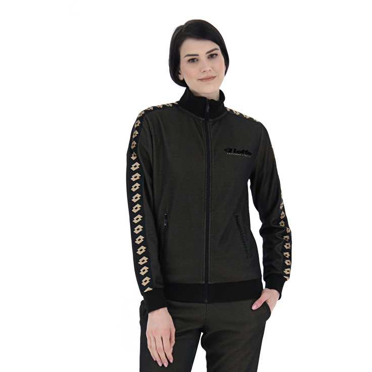 Black Lotto Athletica Classic W Iv Sweat Fz Pl Women\'s Tracksuits | Lotto-40962