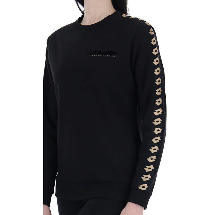 Black Lotto Athletica Classic W Iv Sweat Rn Pl Women's Sweatshirt | Lotto-66824