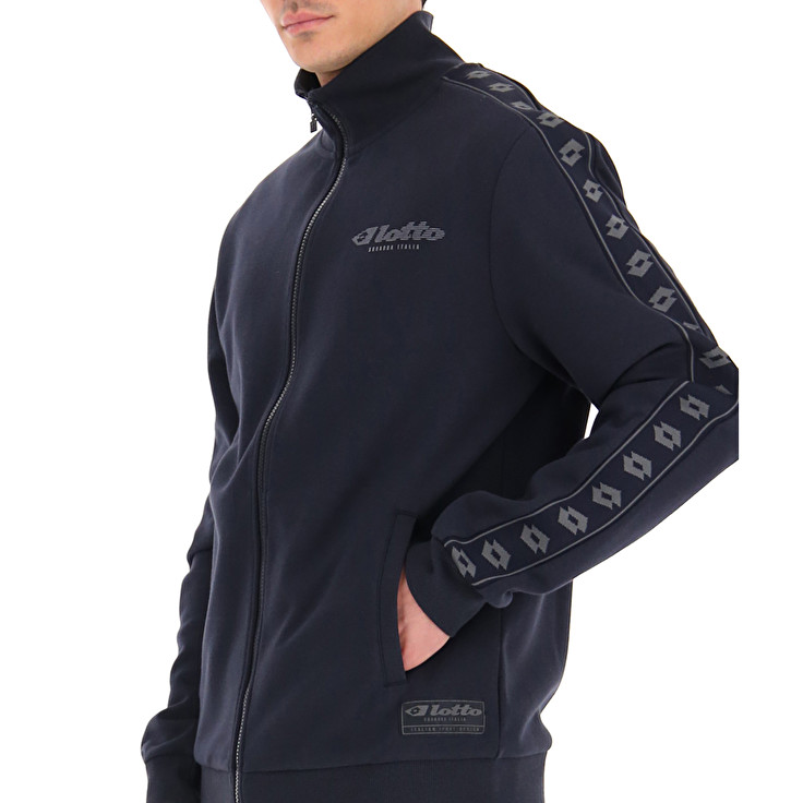 Black Lotto Athletica Due Iv Sweat Fz Pl Men's Sweatshirt | Lotto-39676