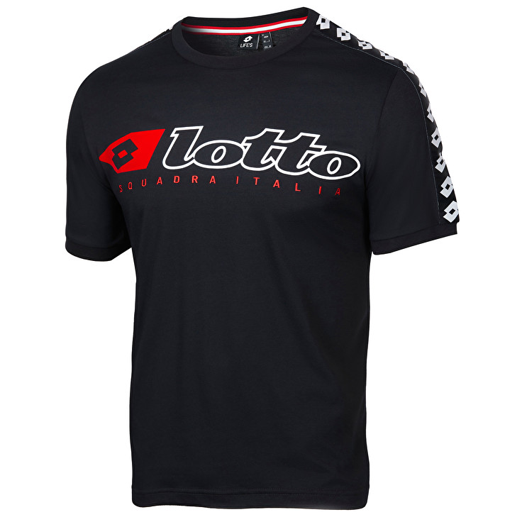 Black Lotto Athletica Due Js Men\'s T Shirts | Lotto-57543