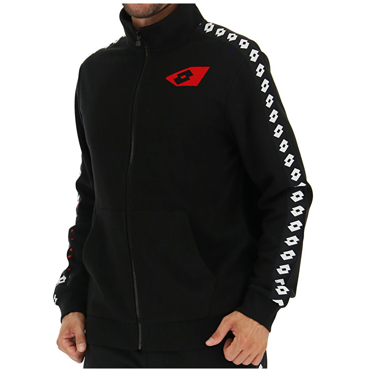 Black Lotto Athletica Due Sweat Fz Pl Men's Sweatshirt | Lotto-54914