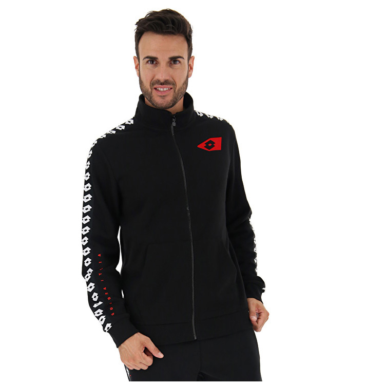 Black Lotto Athletica Due Sweat Fz Pl Men\'s Sweatshirt | Lotto-54914