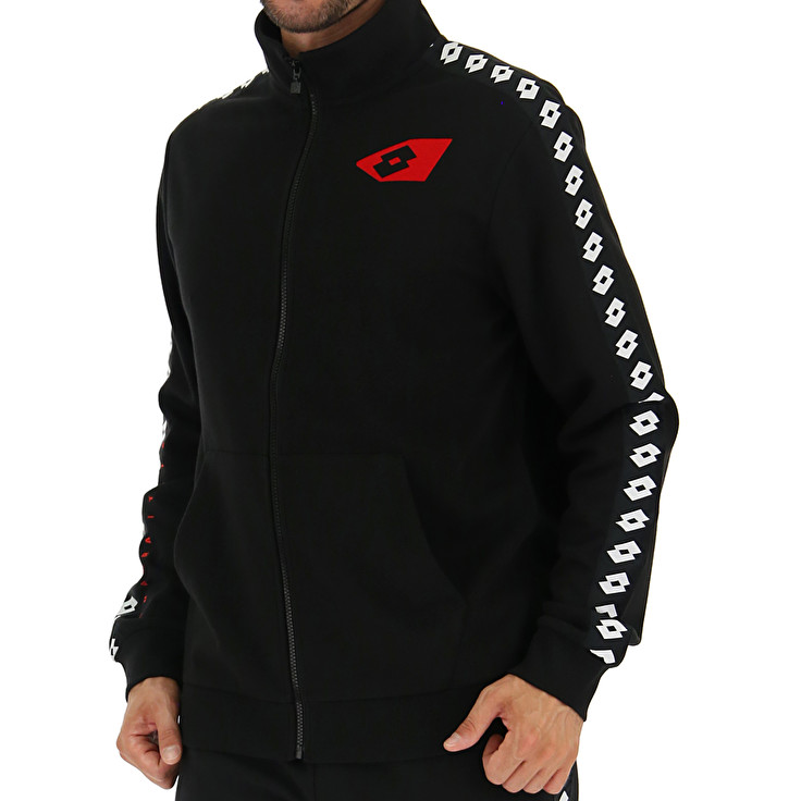 Black Lotto Athletica Due Sweat Fz Pl Men's Tracksuits | Lotto-88140