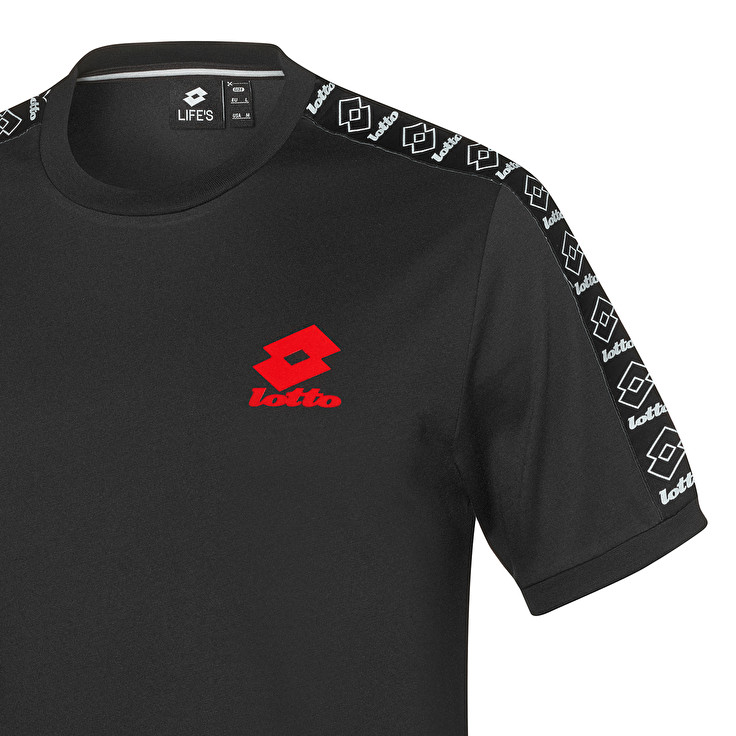 Black Lotto Athletica Ii Men's T Shirts | Lotto-99596