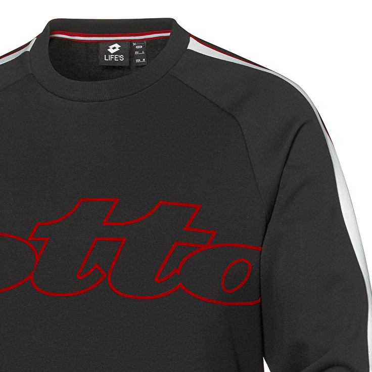 Black Lotto Athletica Ii Sweat Stp Rn Pl Men's Sweatshirt | Lotto-97107