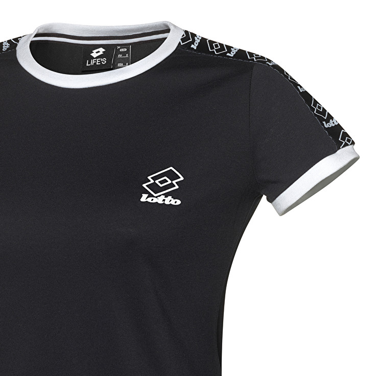 Black Lotto Athletica Ii W Women's T Shirts | Lotto-39160