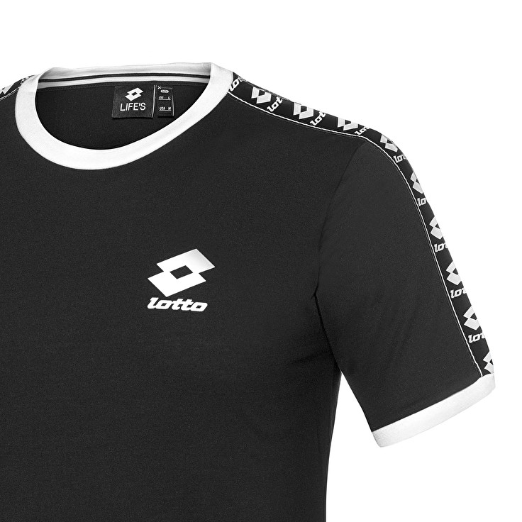 Black Lotto Athletica Js Men's T Shirts | Lotto-31544