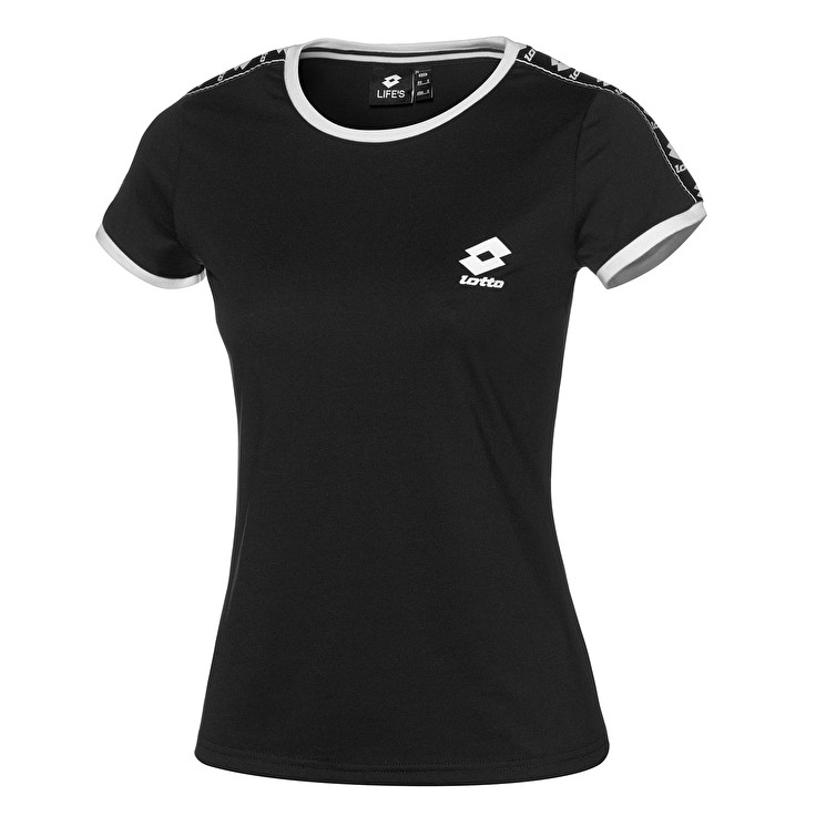 Black Lotto Athletica Js W Women\'s T Shirts | Lotto-98558