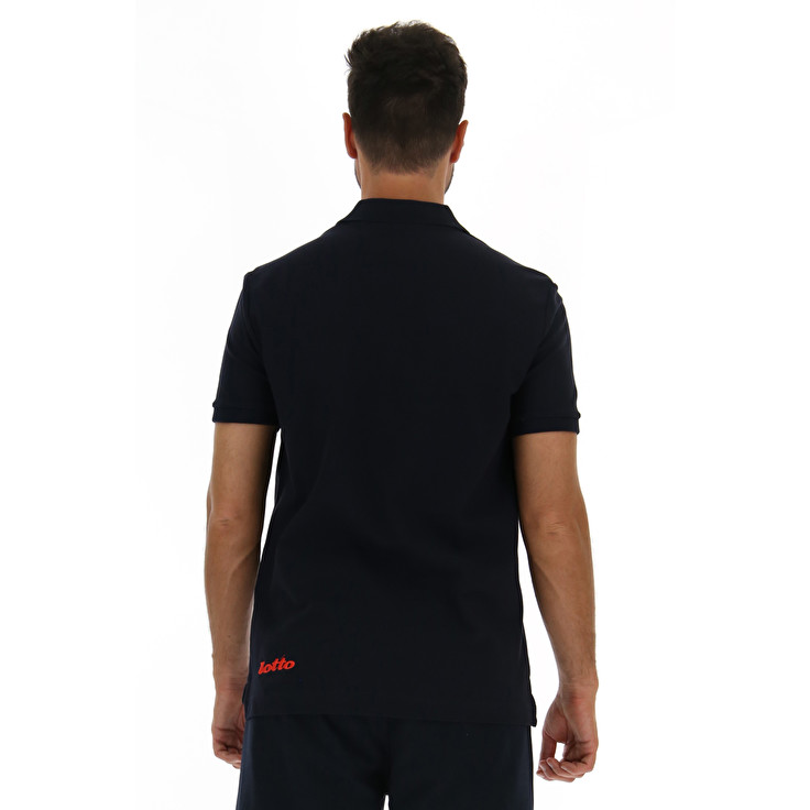 Black Lotto Athletica Optical Pq Men's Polo Shirts | Lotto-31502