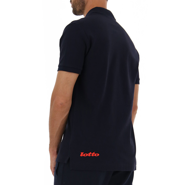 Black Lotto Athletica Optical Pq Men's Polo Shirts | Lotto-31502