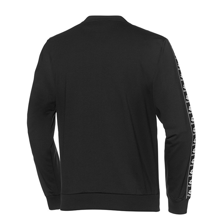 Black Lotto Athletica Sweat Rn Men's Sweatshirt | Lotto-65898