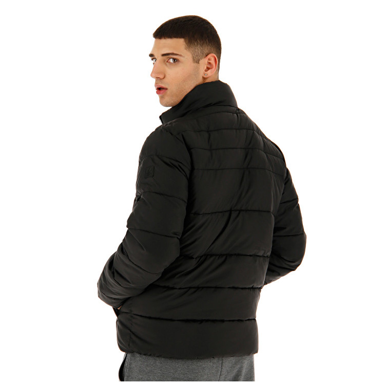 Black Lotto Bomber Cortina Ii Pad Pl Men's Jackets | Lotto-49732