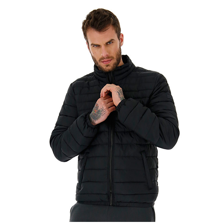 Black Lotto Bomber Cortina Pad Pl Men's Jackets | Lotto-39229