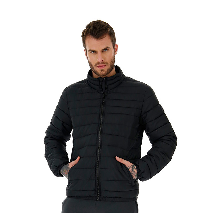 Black Lotto Bomber Cortina Pad Pl Men\'s Jackets | Lotto-39229