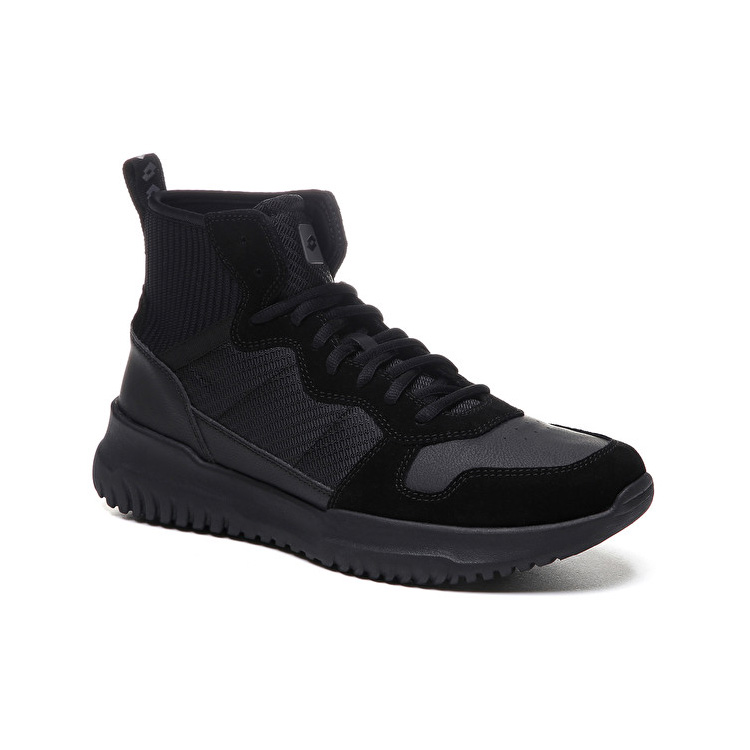 Black Lotto Cityride Amf Run Ii Mid Men's Lifestyle Shoes | Lotto-14325