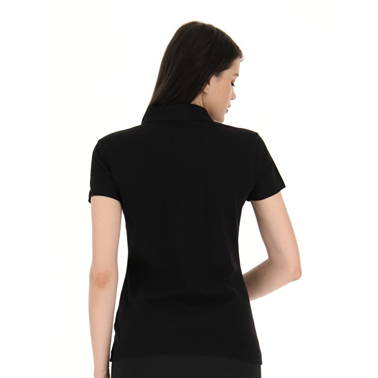 Black Lotto Classica W Stc Js Women's Polo Shirts | Lotto-77263