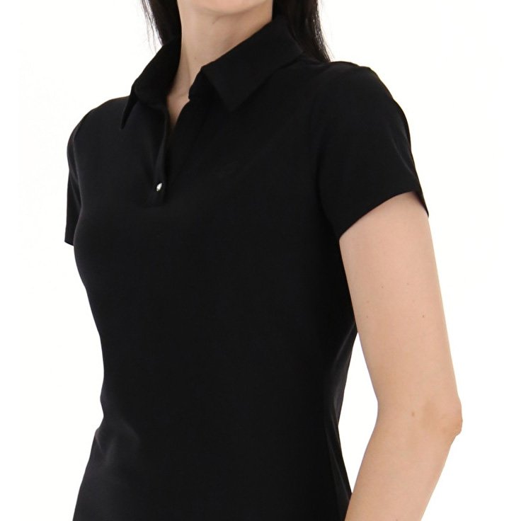 Black Lotto Classica W Stc Js Women's Polo Shirts | Lotto-77263