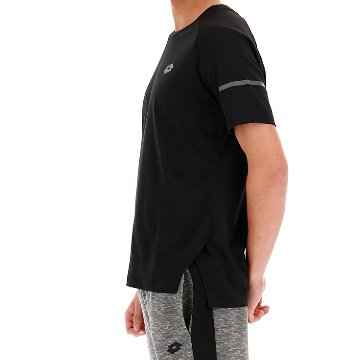 Black Lotto Dinamico Men's T Shirts | Lotto-55727